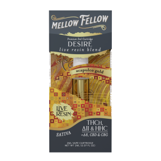 Mellow Fellow Live Resin 2ml Cartridge - Acapulco Gold (Sativa / Desire Blend)