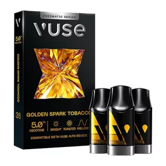 VUSE Alto Prismatic Pods - Golden Spark Tobacco 5.0% (3-Pack)
