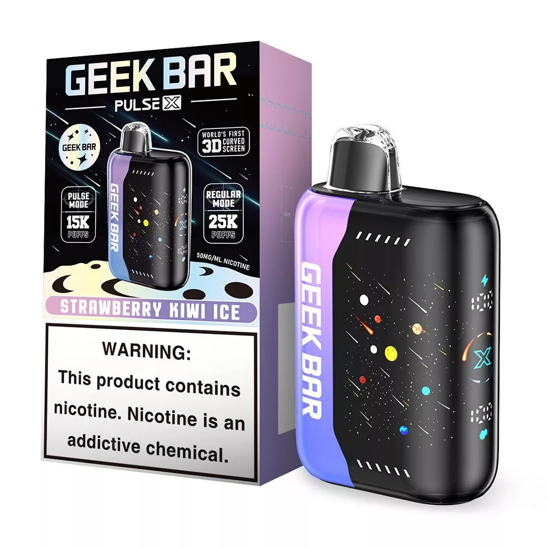 Geek Bar Pulse X 5% Disposable - Strawberry Kiwi Ice (Meteor Edition)