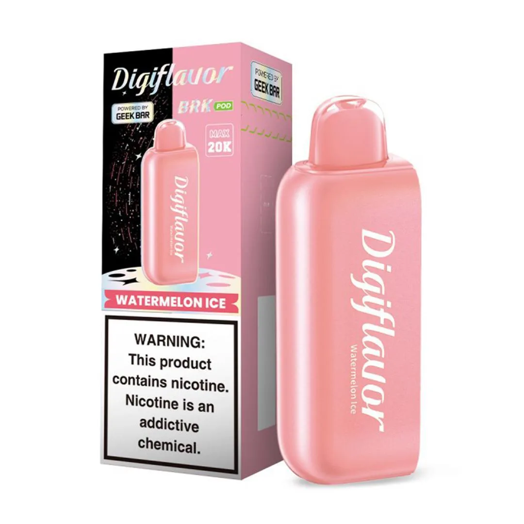 digiflavor vape watermelon ice Geek Bar – Watermelon Ice DigiFlavor BRK 20000 Puffs Disposable Vape -