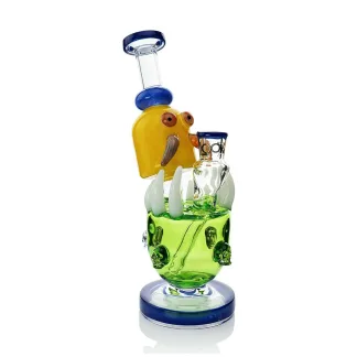 Lookah 10" Cute Critter Octopus Water Pipe - Yellow (WPC1203YL)