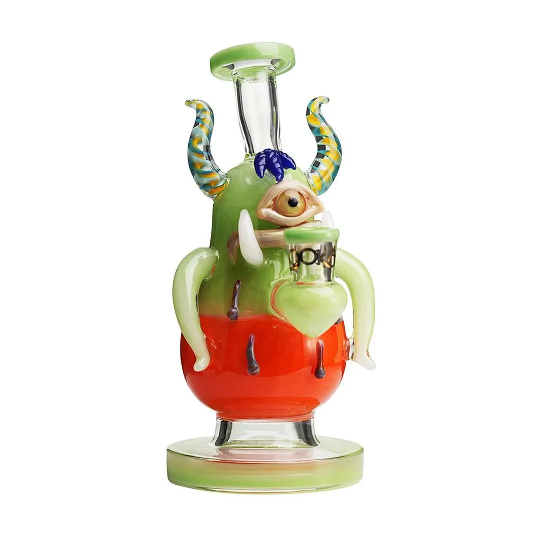 Lookah 8" Mini One-Eyed Big-Bellied Monster Water Pipe - Green (WPC1205GR)