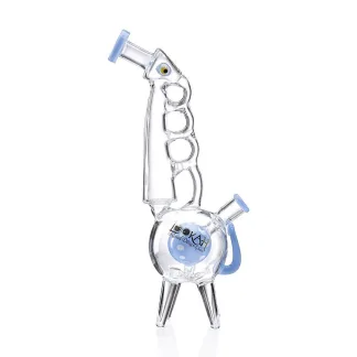 Lookah 13" Cool Recycler Giraffe Water Pipe - Blue
