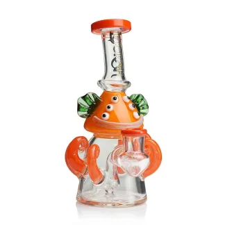Lookah 10" Mini Cute Six Eyes Clown Water Pipe - Orange (WPC1213OR)