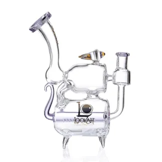Lookah 9" Cute Recycler Double Chamber Water Pipe - Purple (WPC1018PU)