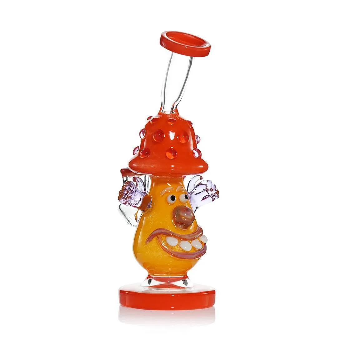 Lookah 11" Cute Clown Mushroom Water Pipe - Orange (WPC1218OR)