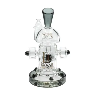 Lookah 8" Mini Recycler Percolator Steampunk Water Pipe - Transparent Black (WPC1002TB)
