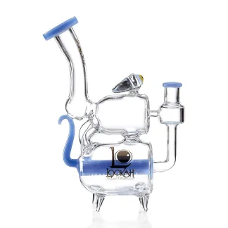 Lookah 9" Cute Recycler Double Chamber Water Pipe - Blue (WPC1018BL)