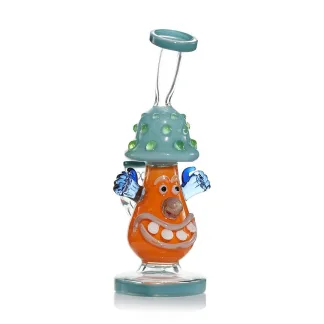 Lookah 11" Cute Clown Mushroom Water Pipe - Water Blue (WPC1218WB)