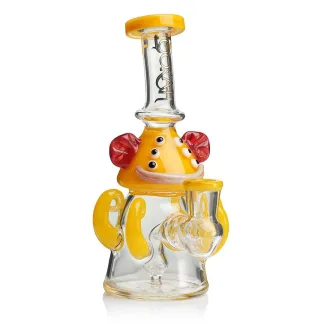 Lookah 10" Mini Cute Six Eyes Clown Water Pipe - Yellow (WPC1213YL)
