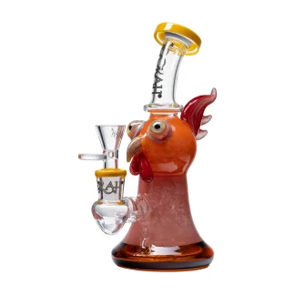 Lookah 7.5" Owl Water Pipe - Orange (WPC1219OR)