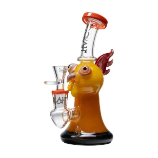 Lookah 7.5" Owl Water Pipe - Yellow (WPC1219YL)