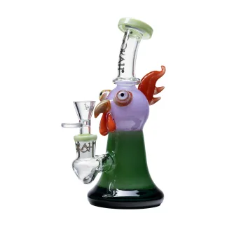 Lookah 7.5" Owl Water Pipe - Purple (WPC1219PU)