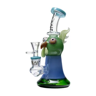 Lookah 7.5" Owl Water Pipe - Green (WPC1219GR)