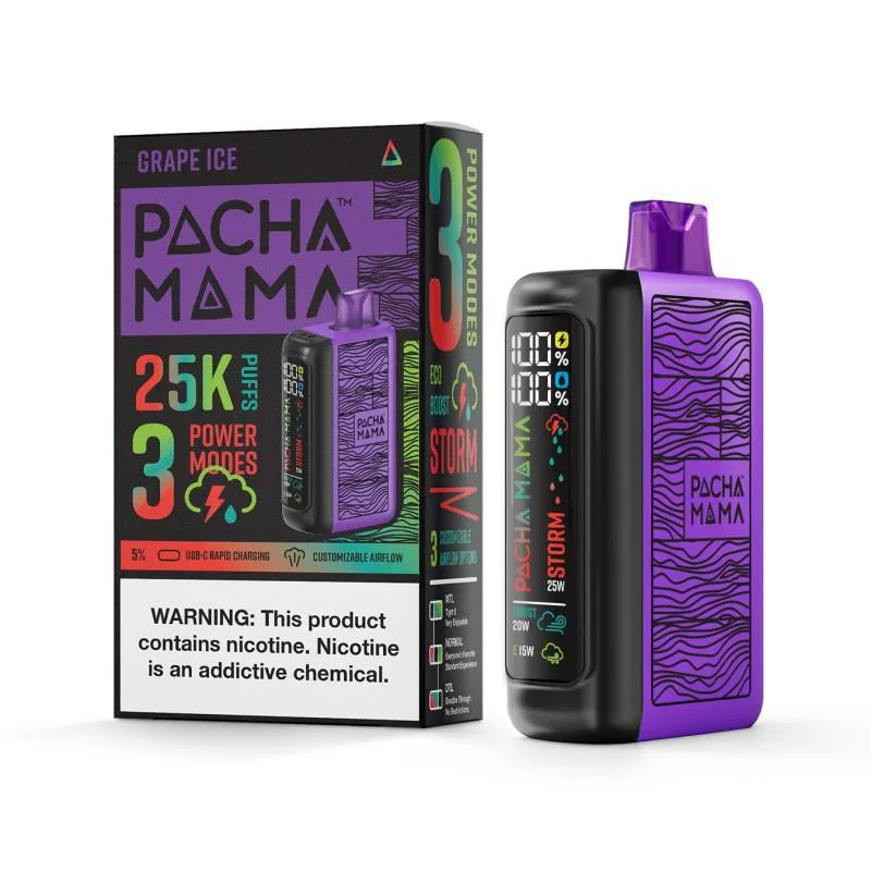 Pachamama 25K Disposable 5% - Grape Ice