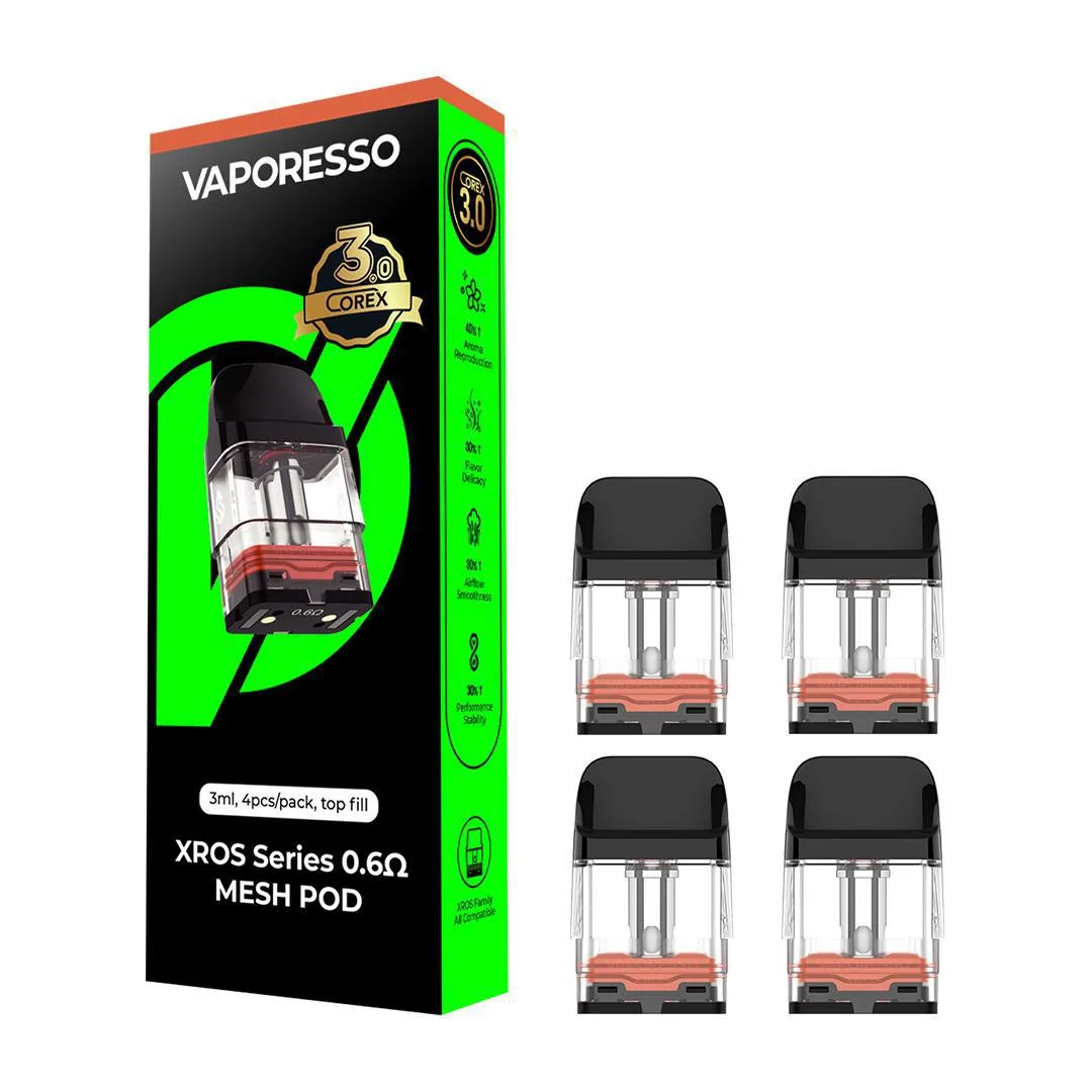 Vaporesso XROS Pods (3ml Top Fill 4-Pack) – KLOWDZ Vapor & Smokeshop