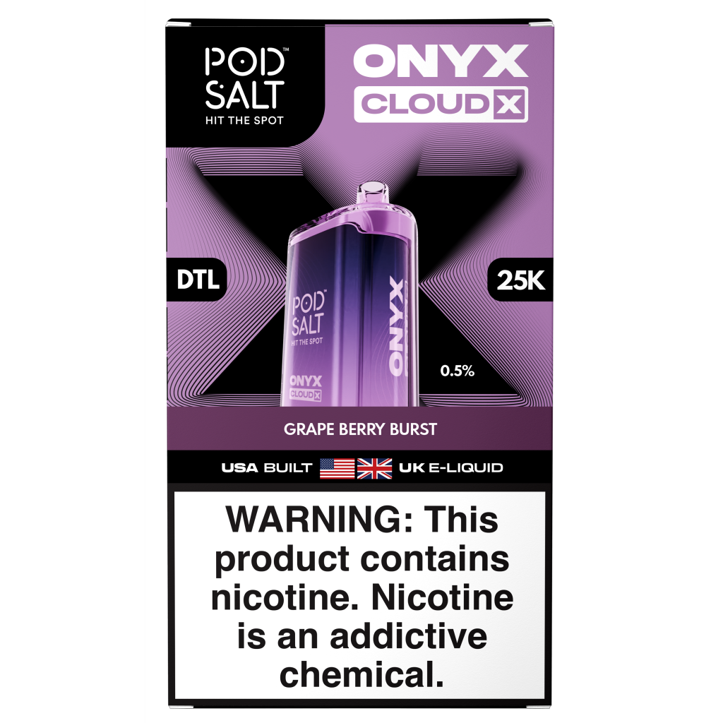 Pod Salt Onyx Cloud X 25K Low Nic 0.5% - Grape Berry Burst