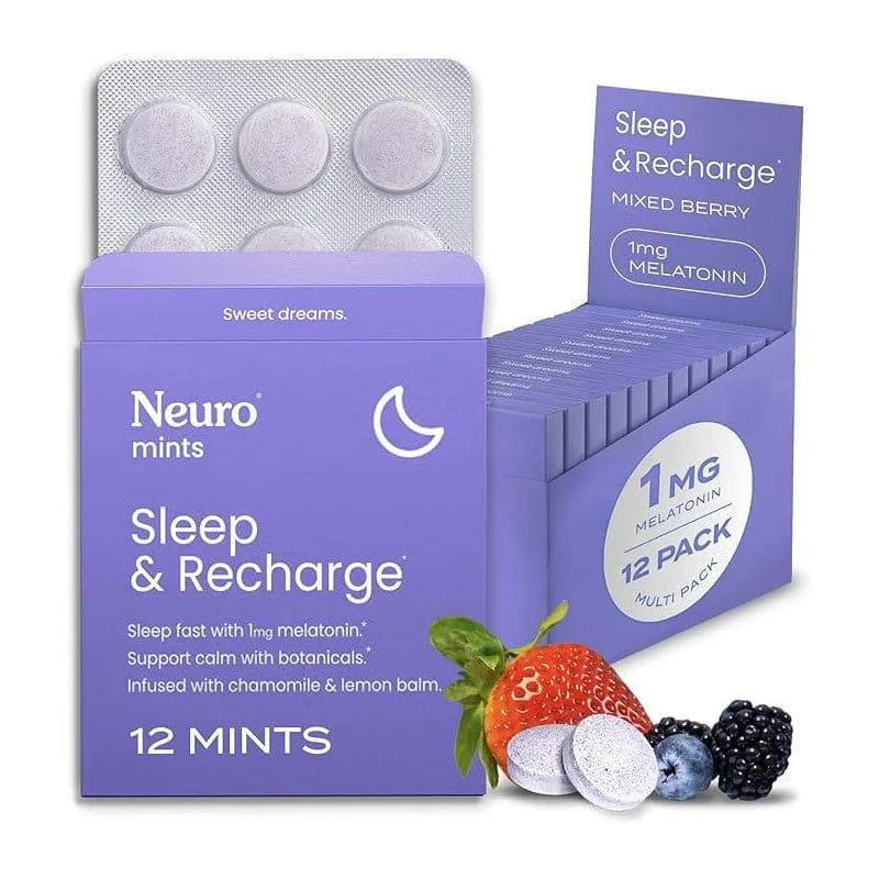 Neuro Mints - Sleep And Recharge (Mixed Berry Regular Strength) 12 Count