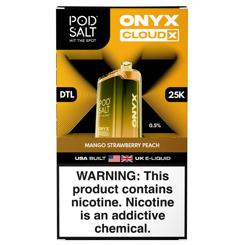 Pod Salt Onyx Cloud X 25K Low Nic 0.5% - Mango Strawberry Peach