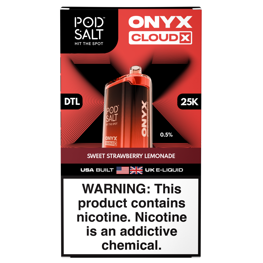 Pod Salt Onyx Cloud X 25K Low Nic 0.5% - Sweet Strawberry Lemonade