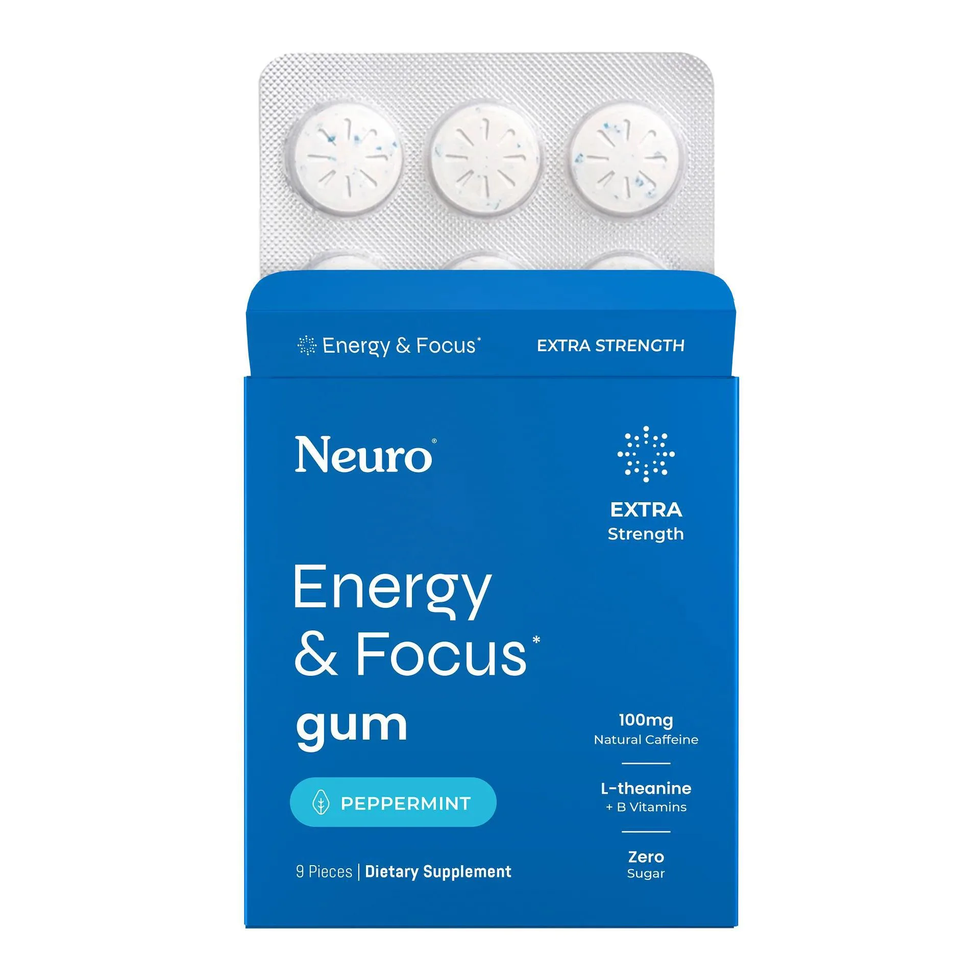 Neuro Gum - Energy & Focus Extra Strength Peppermint 6 Count