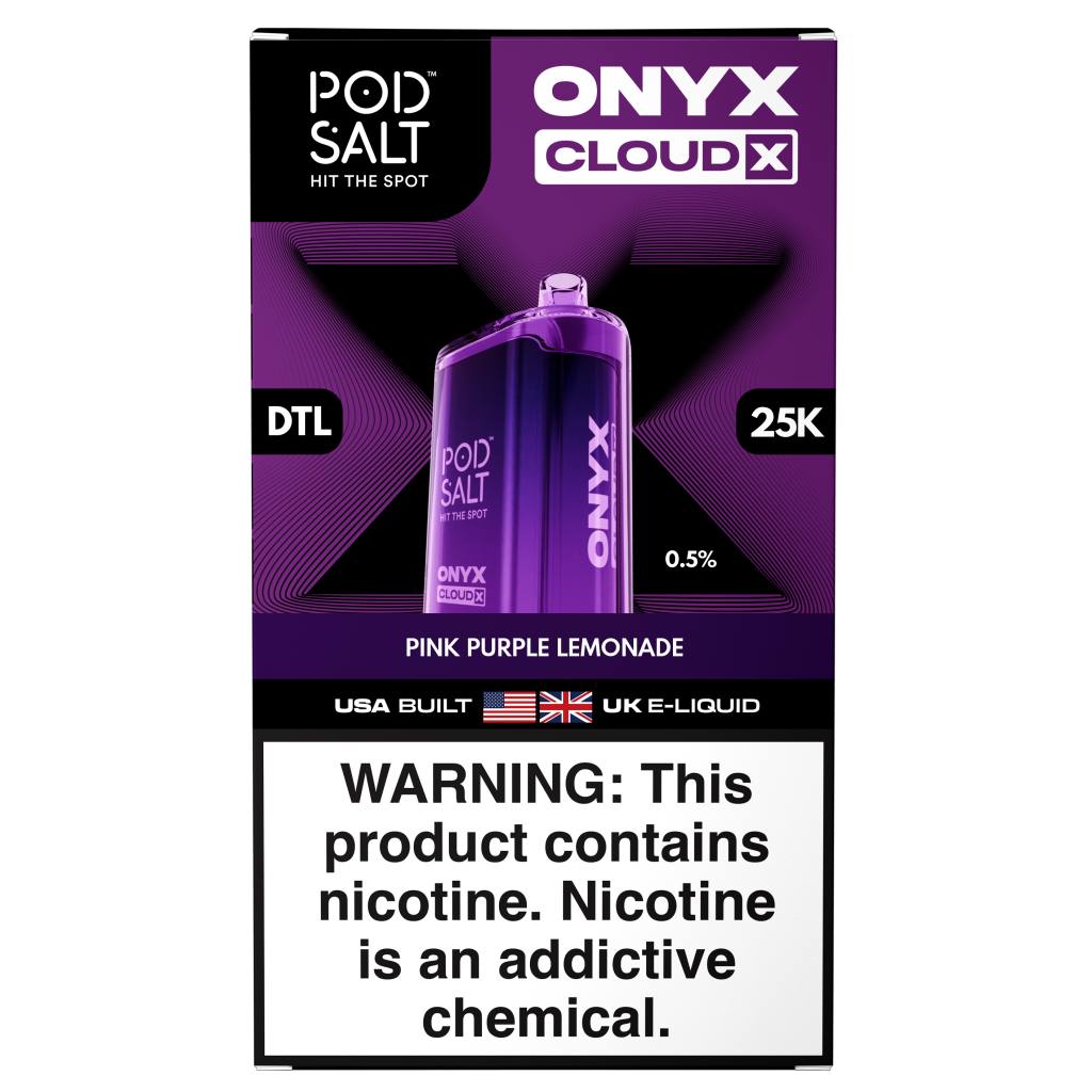 Pod Salt Onyx Cloud X 25K Low Nic 0.5% - Pink Purple Lemonade