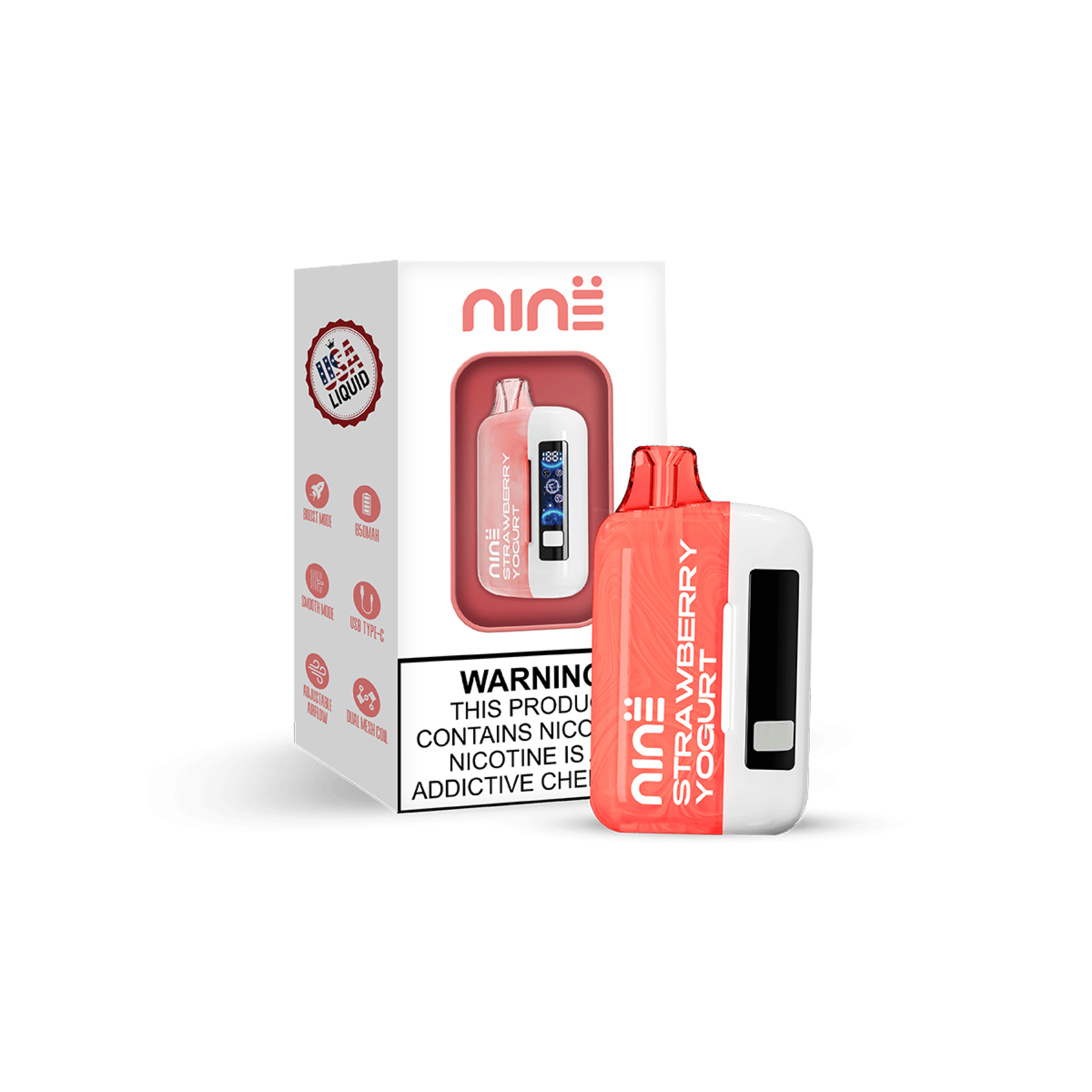 Uno NiNE 30K Kit - Strawberry Yogurt