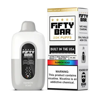 Fifty Bar 20K (TWO 2%) Disposable - Rainbow Road / Strawberry Lemon Grape