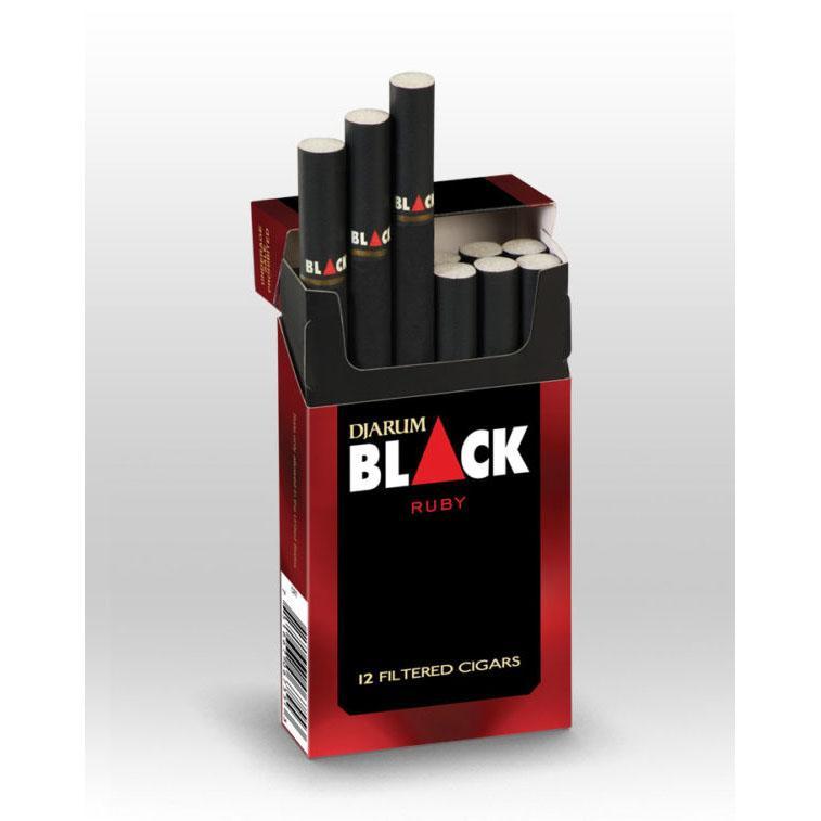djarum cherry cigarettes Djarum Black – Ruby / Cherry (12 Filtered Cigars) – KLOWDZ Vapor & Smokeshop