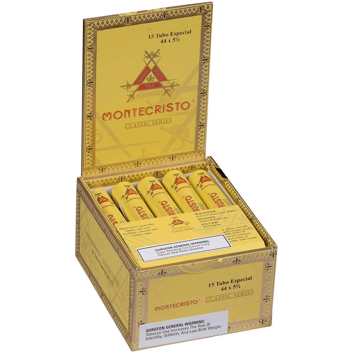 Montechristo - Classic Series (Tubo Especial 5.50 x 44 | 15 Ct. Box) - Image 4