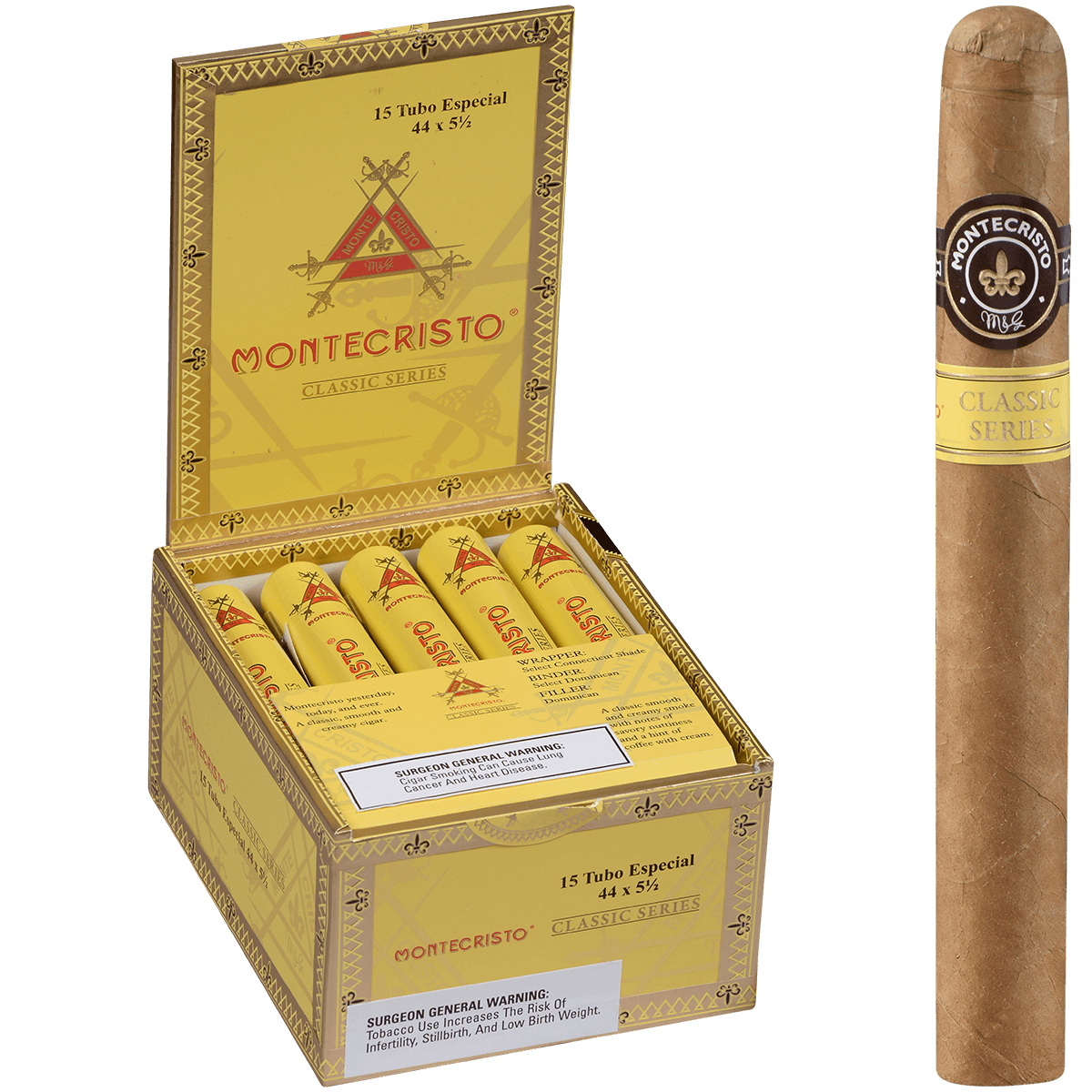 Montechristo - Classic Series (Tubo Especial 5.50 x 44 | 15 Ct. Box)