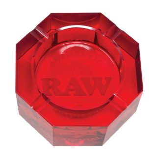 RAW Crystal Glass Ashtray - Red