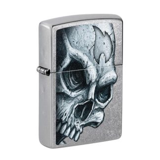 Zippo Lighter - Skull and Flame Design