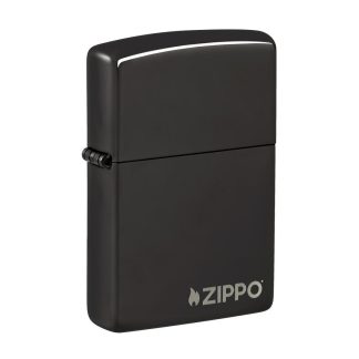 Zippo Lighter - Classic High Polish Black Zippo Logo