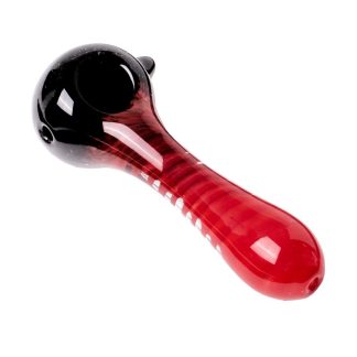 Human Grade IO Twist Spoon Pipe - Red / Black