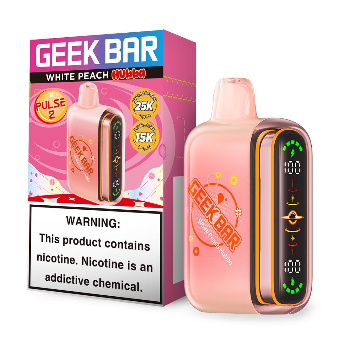 geek bar pulse white 2 Disposable (5%) – Peach Hubba [TX Compliant Version] – KLOWDZ Vapor & Smokeshop Cola SLUSH Geek Bar BRAND_GEEKVAPE Flavours:Watermelon Ice