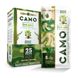 Afghan Hemp Camo x Pod Juice Wraps - Natural Matcha