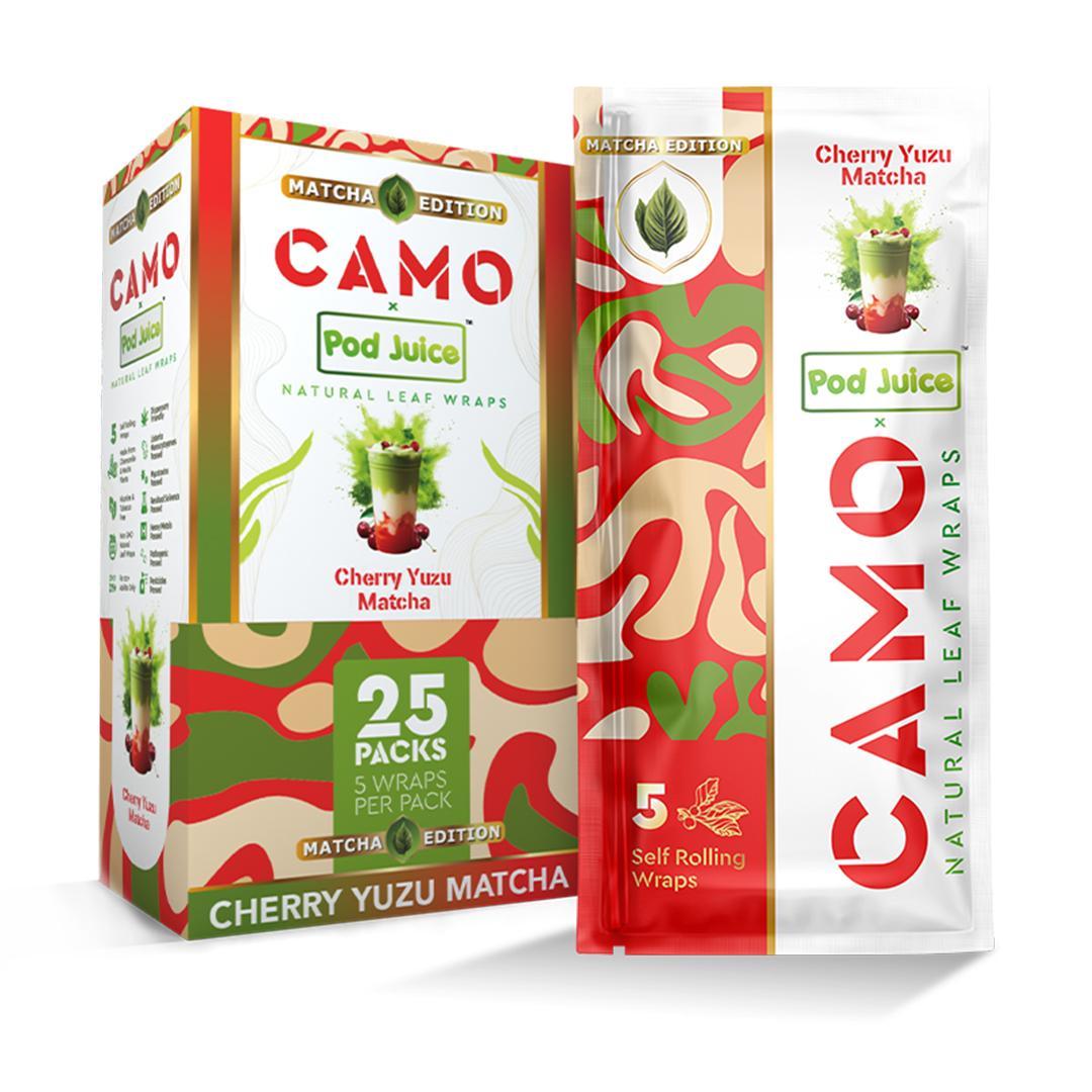Afghan Hemp Camo x Pod Juice Wraps - Cherry Yuzu Matcha