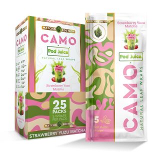 Afghan Hemp Camo x Pod Juice Wraps - Strawberry Yuzu Matcha