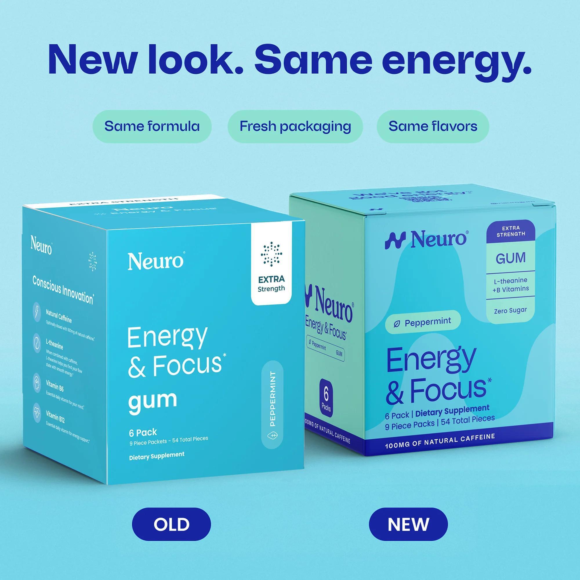 Neuro Gum Energy & Focus - Extra Strength Peppermint 9 Count - Image 7