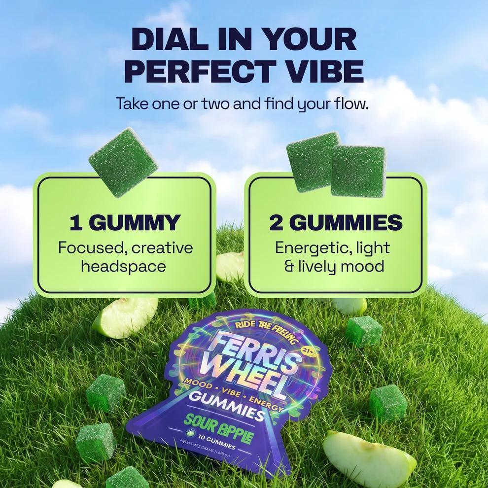 Ferris Wheel Gummies - Sour Apple (10 Gummies) - Image 4
