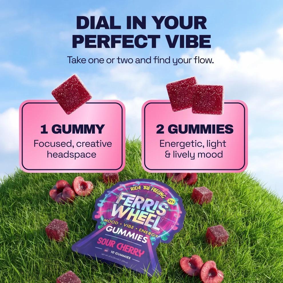 Ferris Wheel Gummies – Sour Cherry (10 Gummies) - Image 4