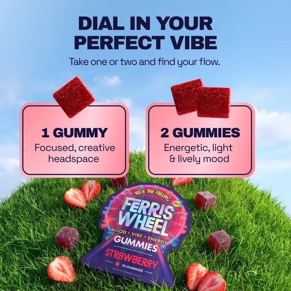 Ferris Wheel Gummies - Strawberry (10 Gummies) - Image 5