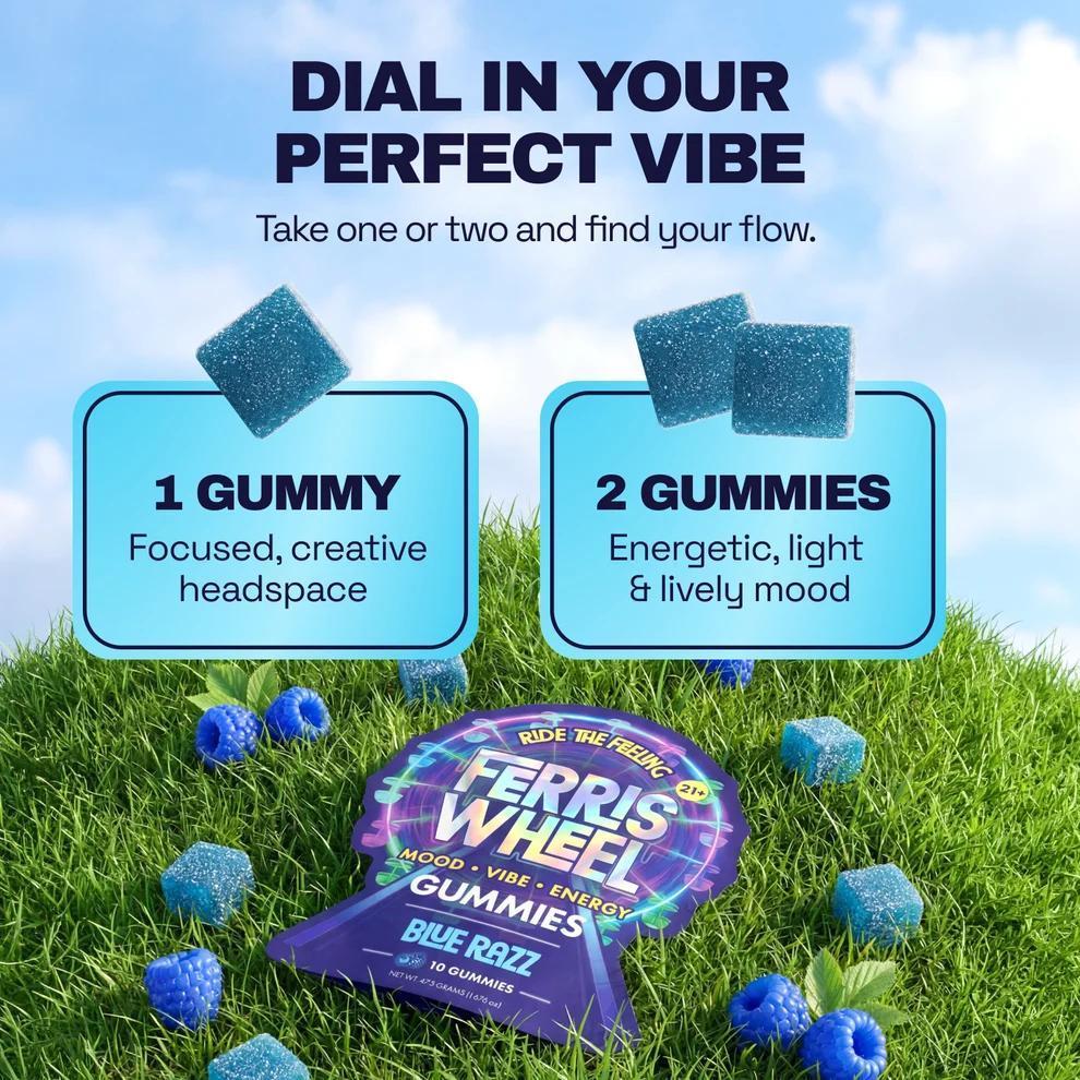 Ferris Wheel Gummies - Blue Razz (10 Gummies) - Image 5