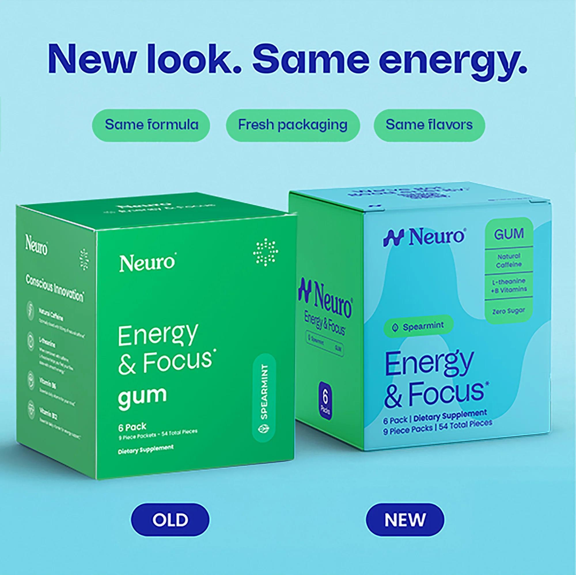 Neuro Gum Energy & Focus - Regular Strength Spearmint 9 Count - Image 2