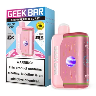 Geek Bar Pulse X2 5% Disposable - Strawberry B-Burst [TX Compliant Version]