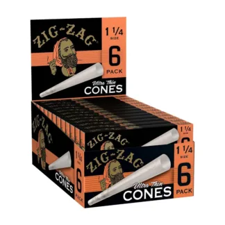 Zig-Zag Ultra Thin Cones - 1¼ Size (6 Cones)