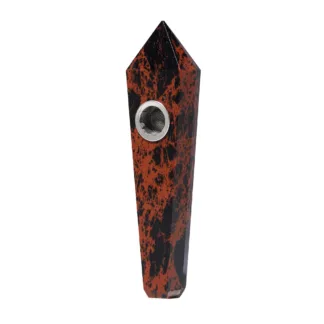 Astral Project Gemstone Pipe - Red Obsidian