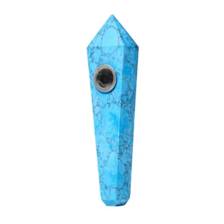 Astral Project Gemstone Pipe - Blue Turquoise