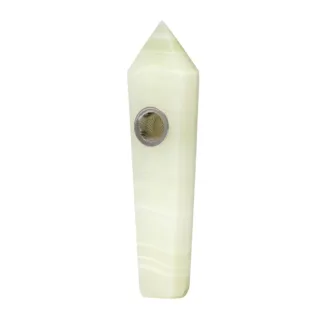Astral Project Gemstone Pipe - Afghan Jade